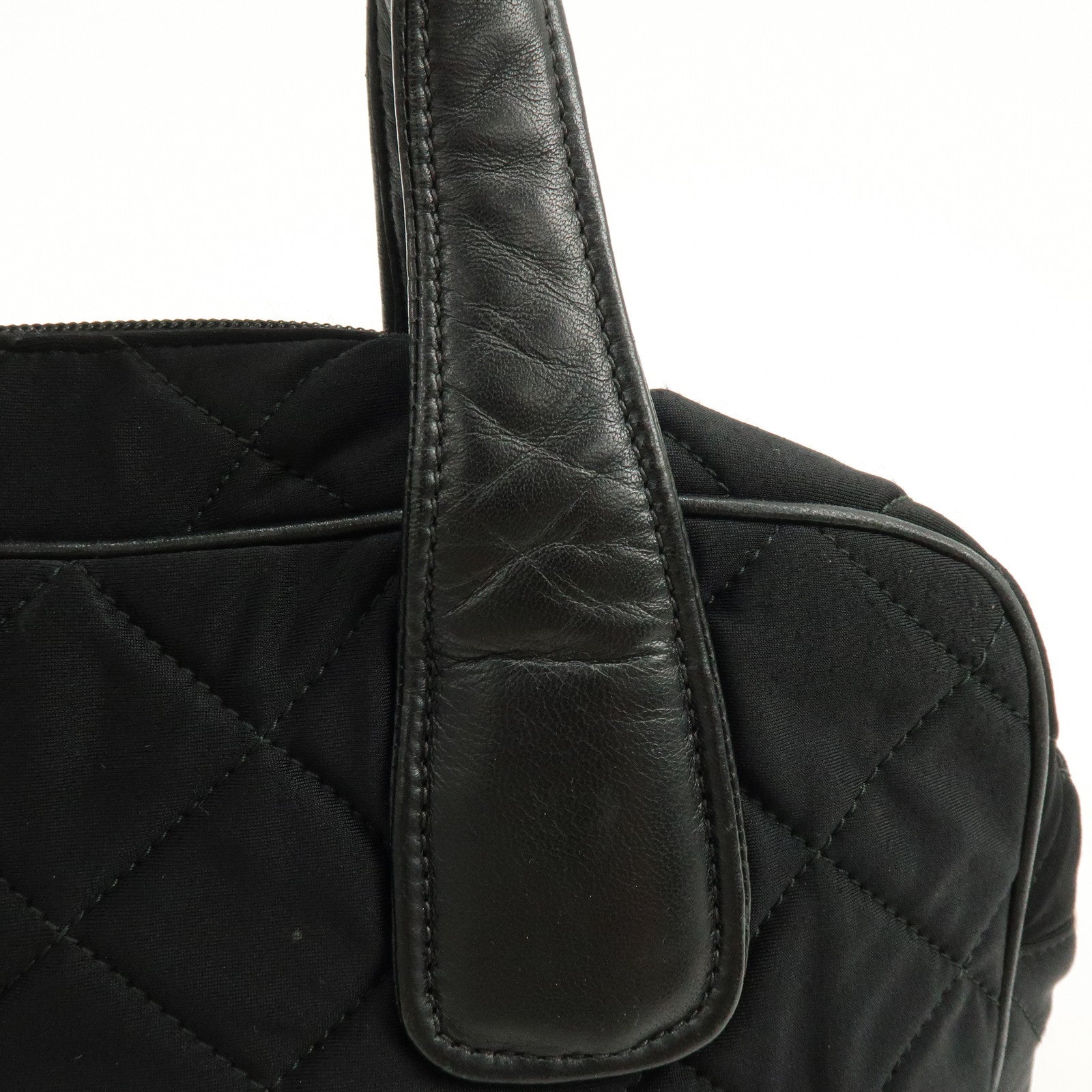 PRADA Tessuto Nylon Leather 2Way Bag Hand Bag Shoulder Bag Black
