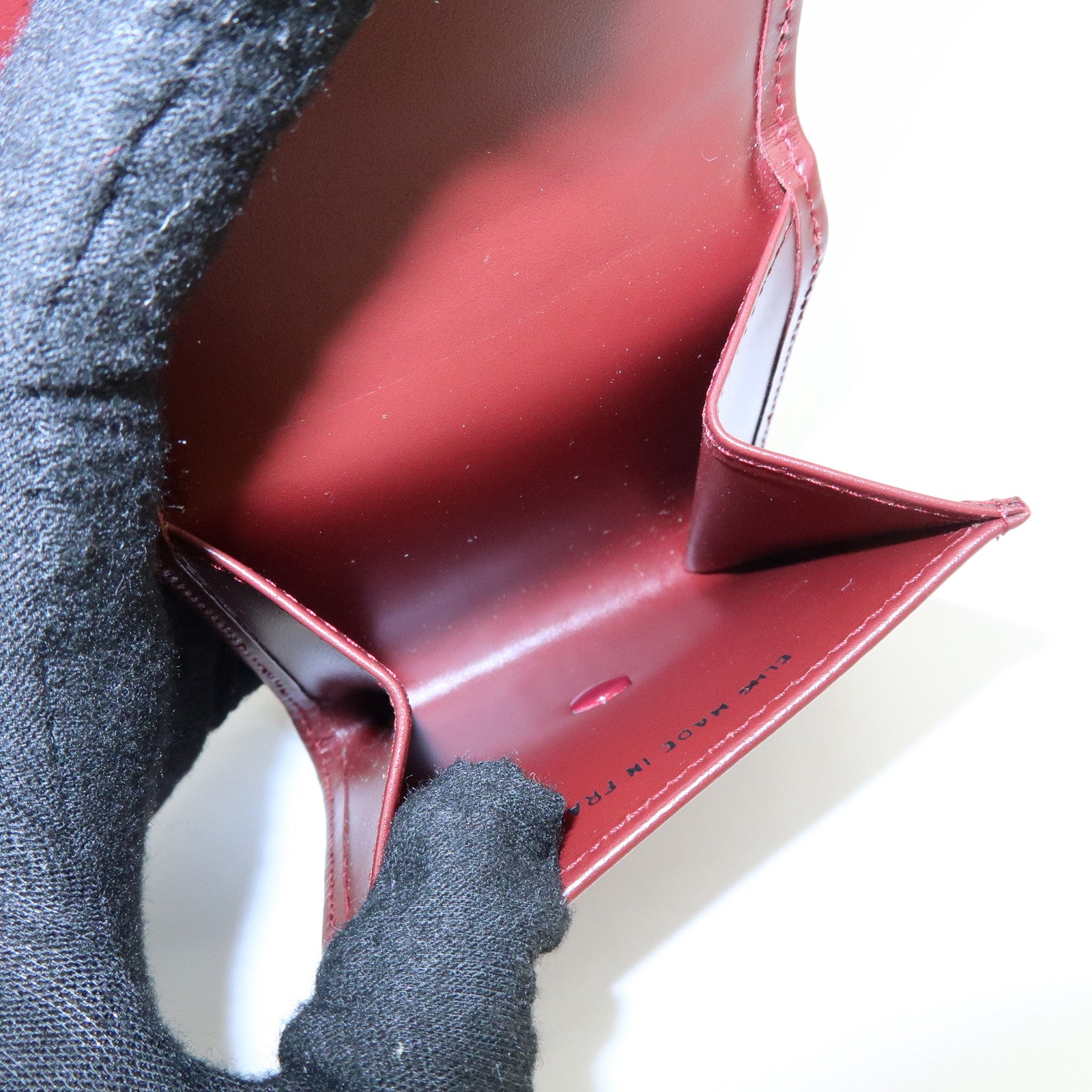 Cartier Must de Cartier Calf Skin Leather Coin Case Bordeaux