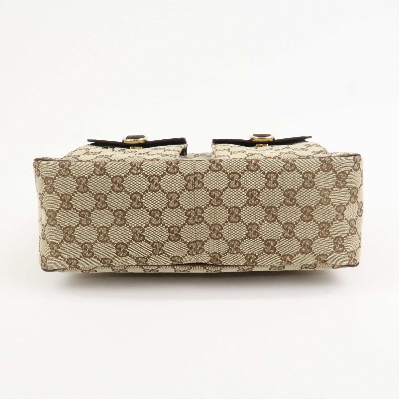 GUCCI Front Pocket Shoulder Bag Hand Bag Brown 153025