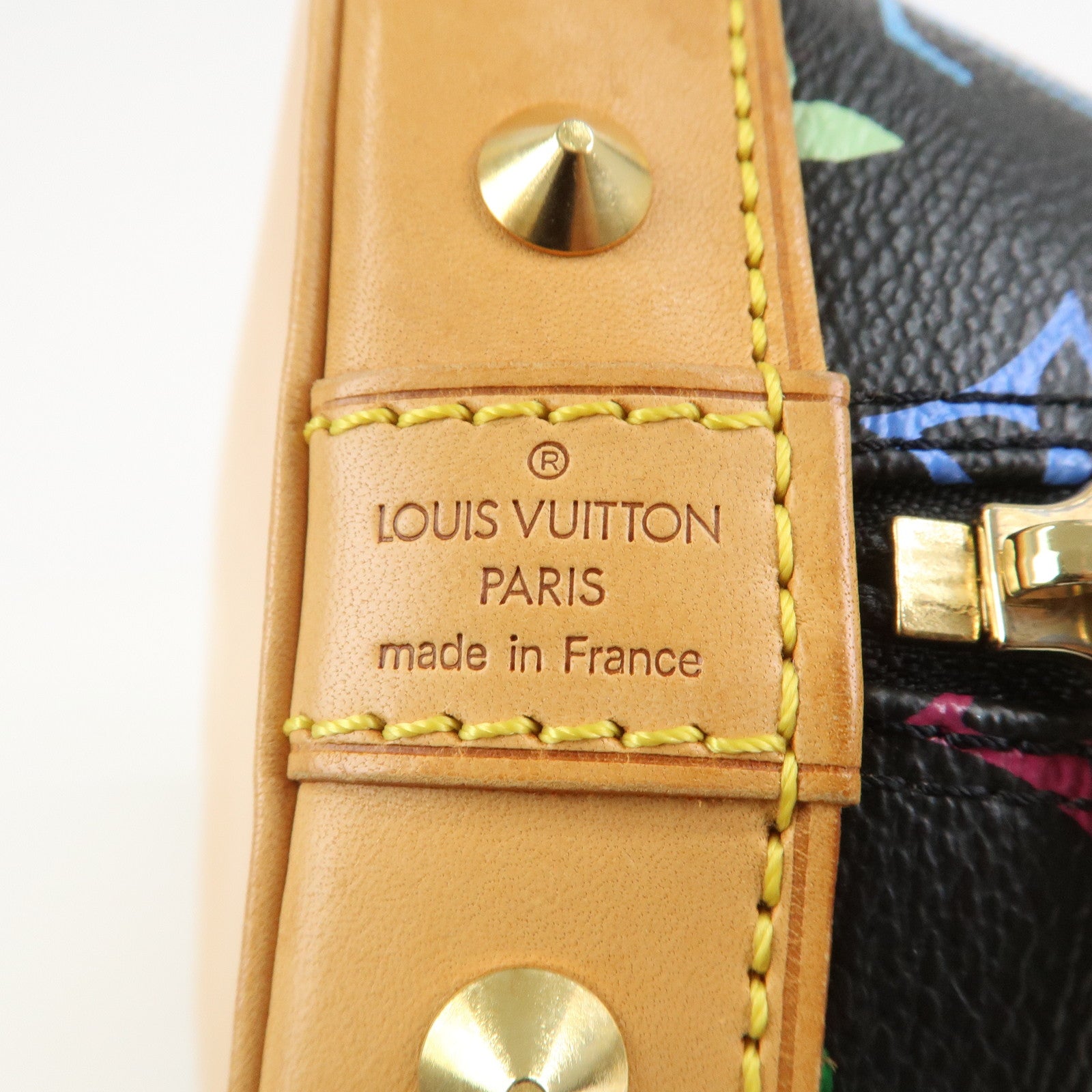 Louis Vuitton Monogram Multicolor Alma Hand Bag Noir M92646