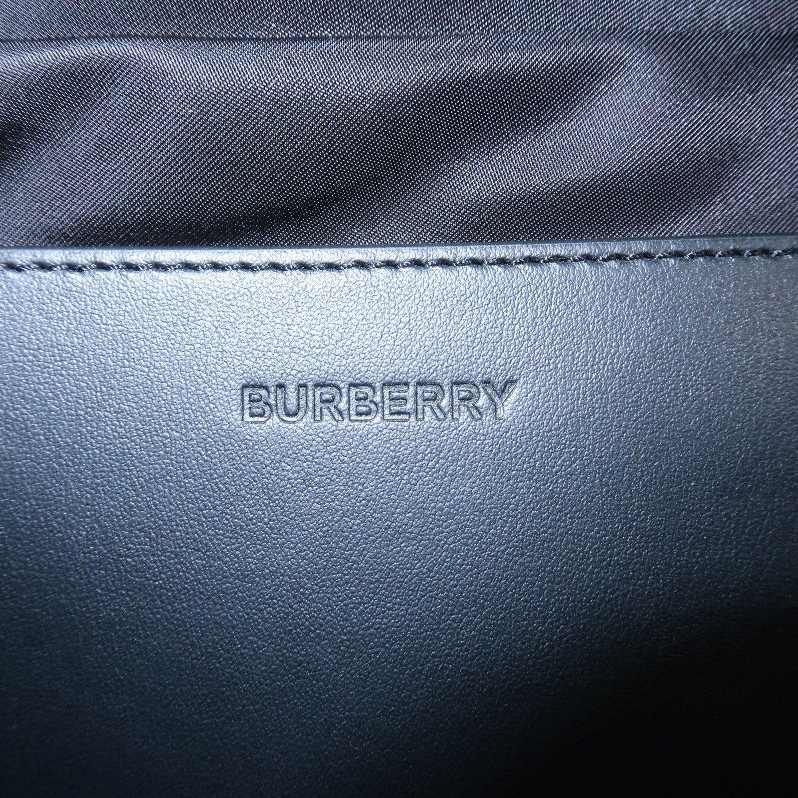 BURBERRY Nylon Leather Waist Bag Crossbody Bag Black