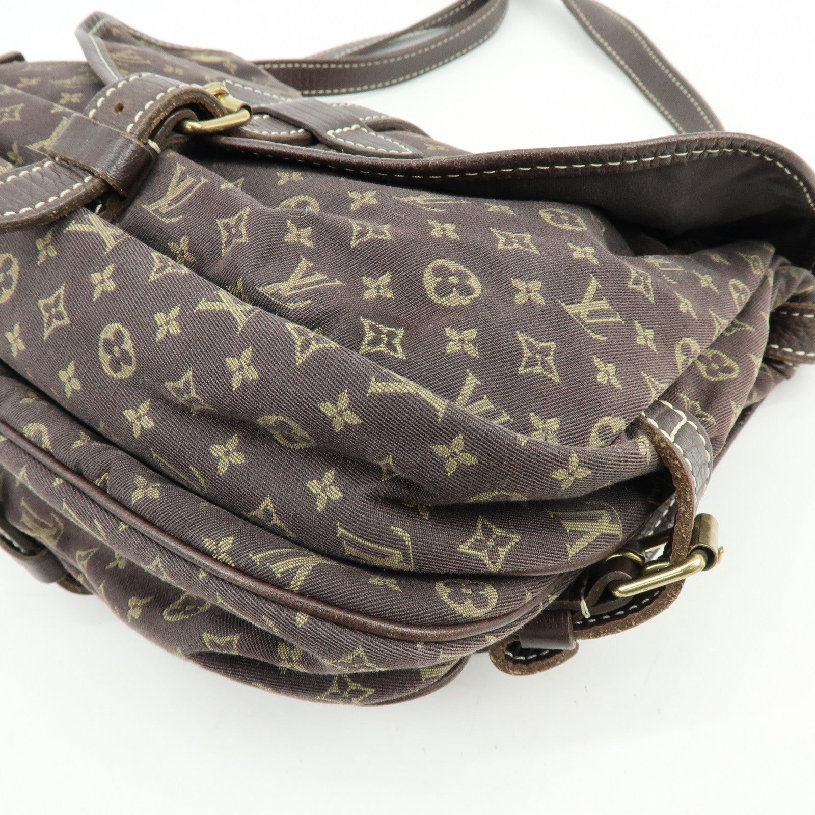 Louis Vuitton Monogram Mini Lin Saumur 30 Shoulder Bag Ebene M95227