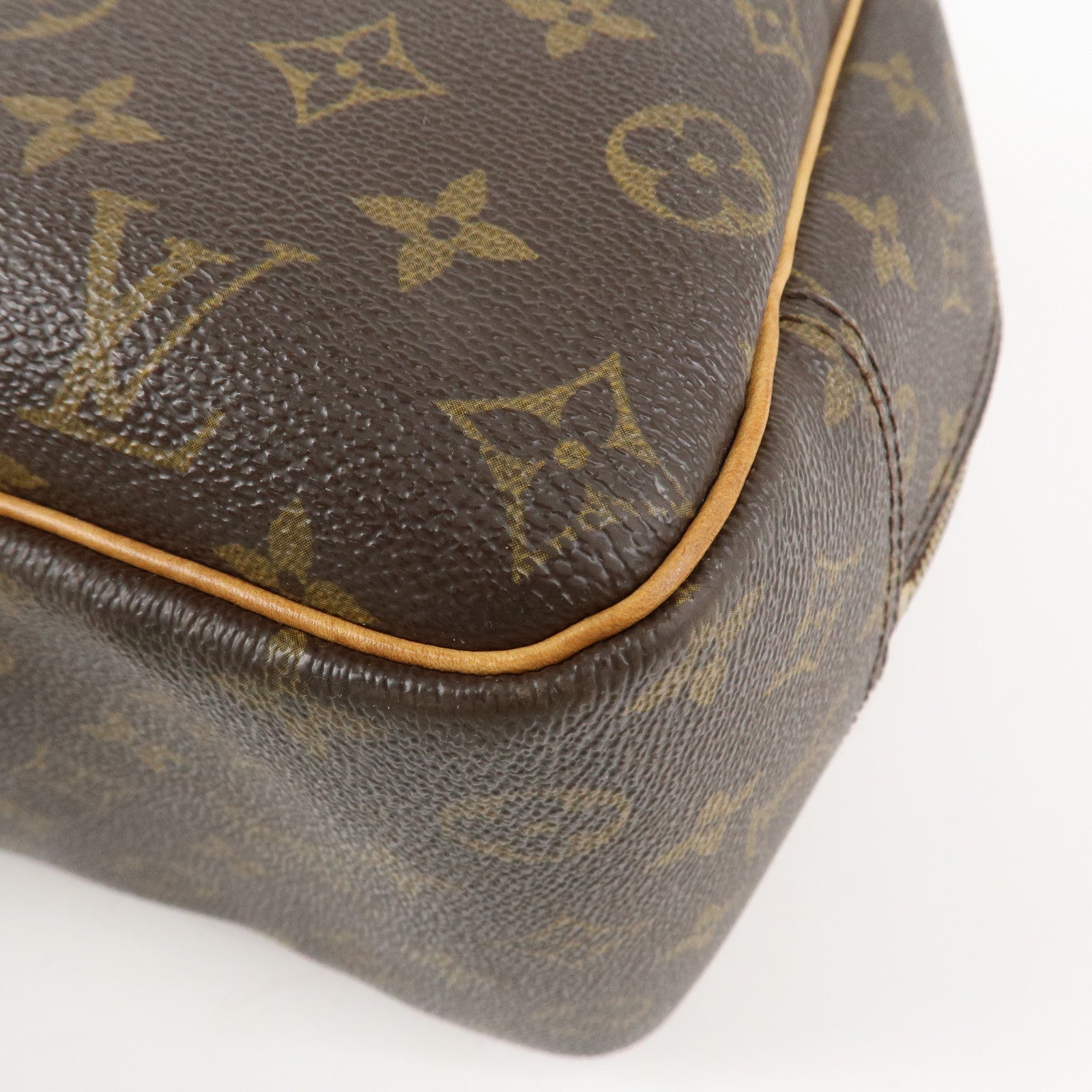 Louis Vuitton Monogram Deauville Hand Bag Brown M47270 Used