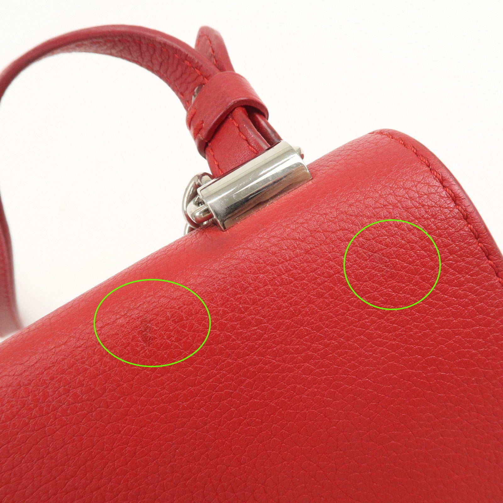 Louis Vuitton Calf Leather My Lockme BB 2Way Hand Bag Ruby M51419