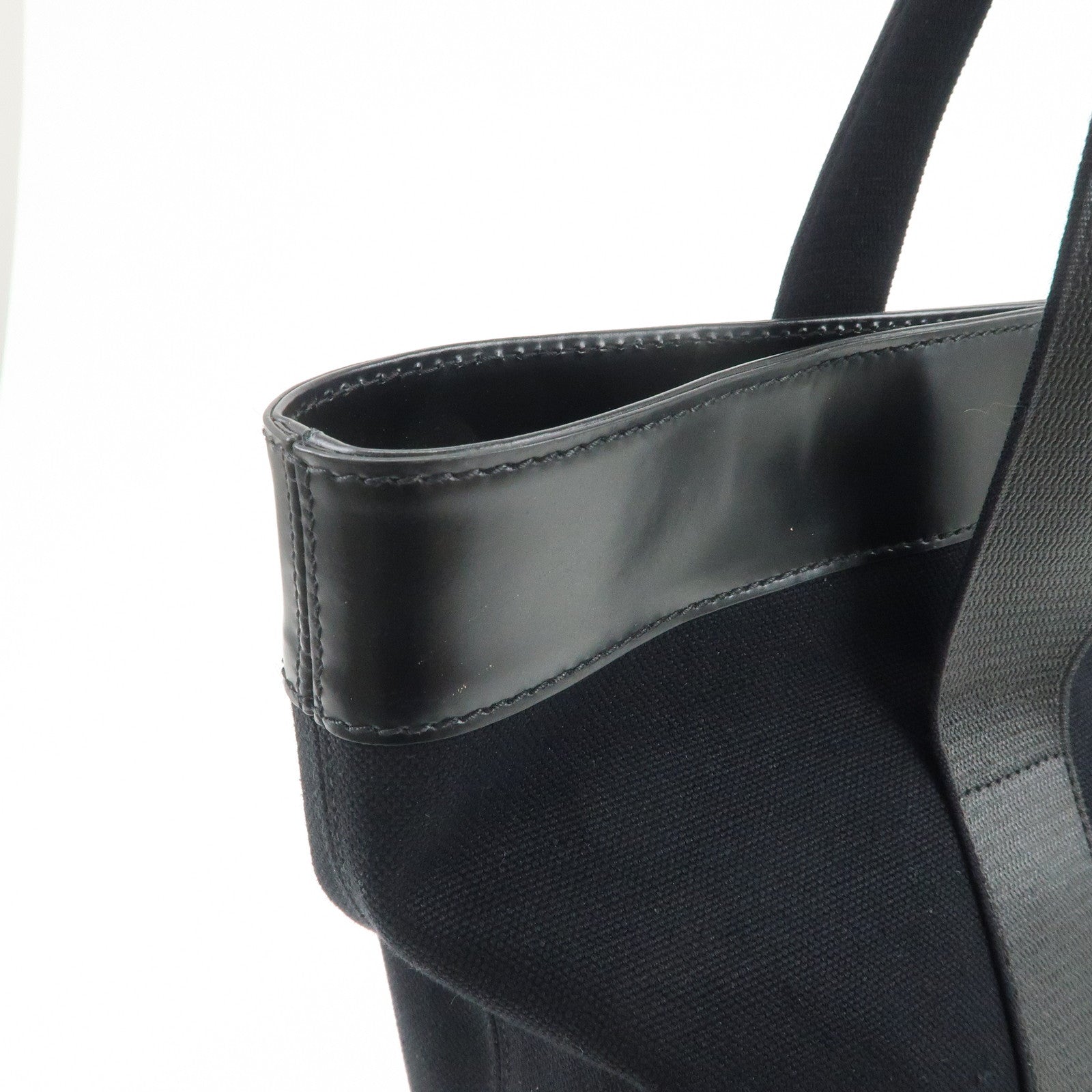 BALENCIAGA NAVY CABAS Canvas Tote Bag Shoulder Bag Black 374767