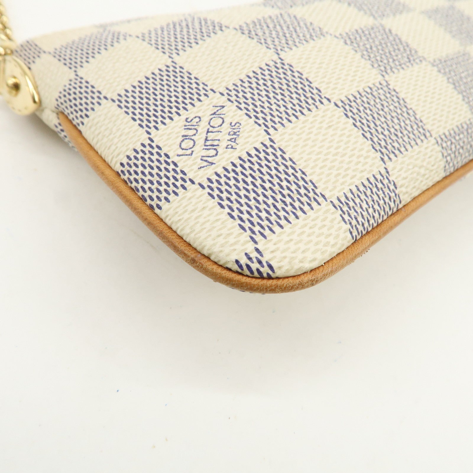 Louis Vuitton Damier Azur Pochette Milla MM Mini Pouch N60027