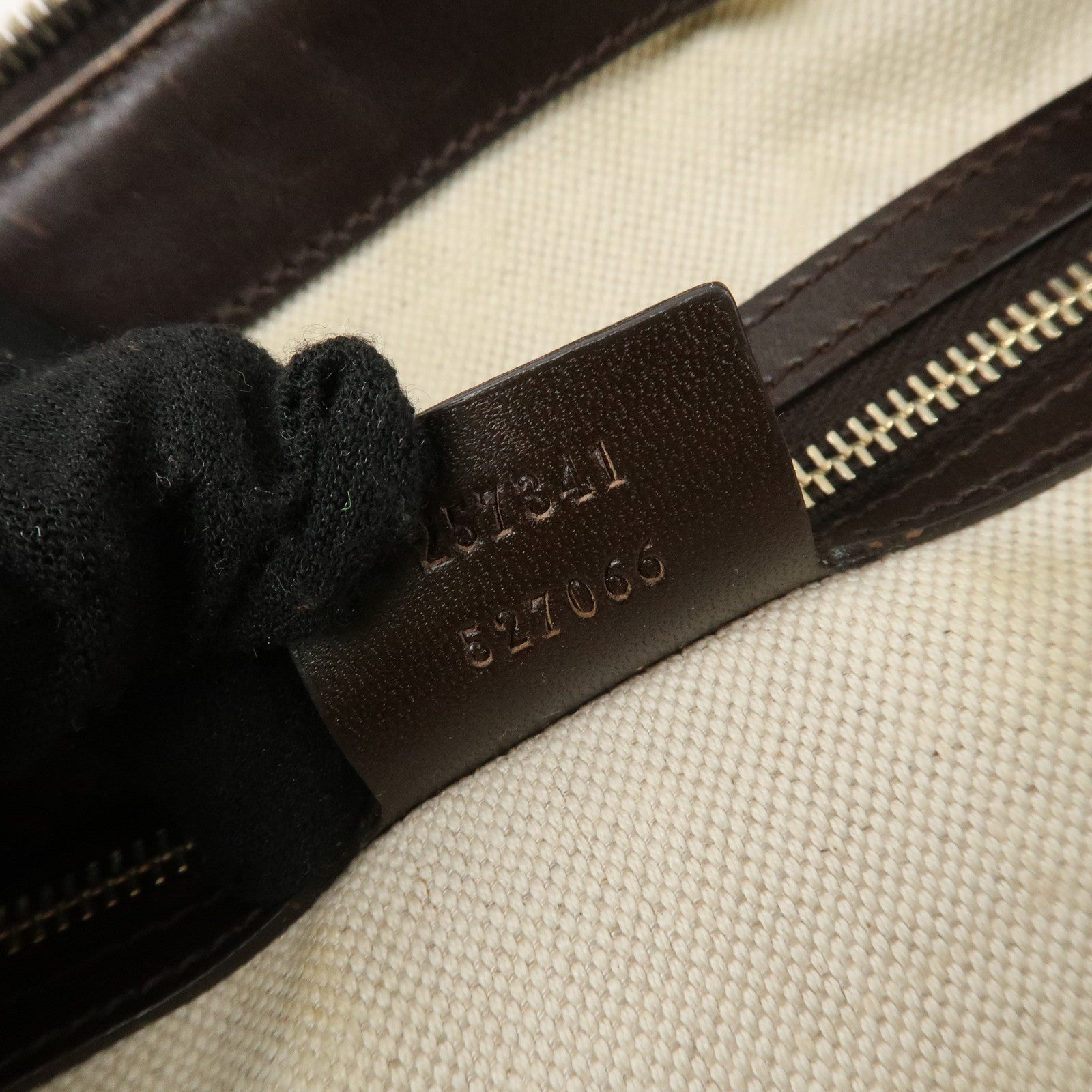 GUCCI Sherry GG Canvas Leather 2Way Tote Bag Beige Brown 257341 Used