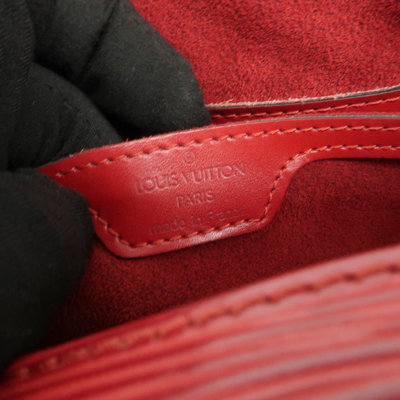 Louis Vuitton Epi Soufflot Hand Bag Castillian Red M52227