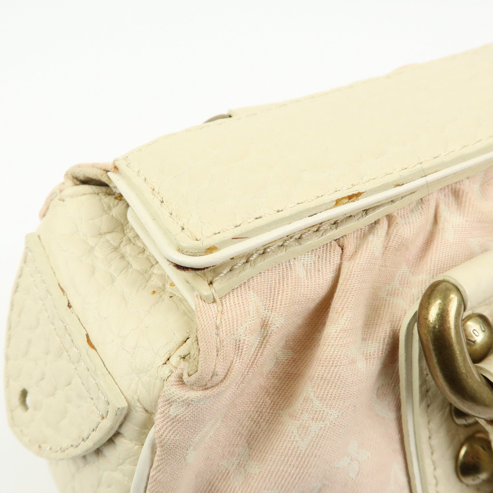 Louis Vuitton Monogram Mini Lin Trapeze PM Canvas Hand Bag M40062
