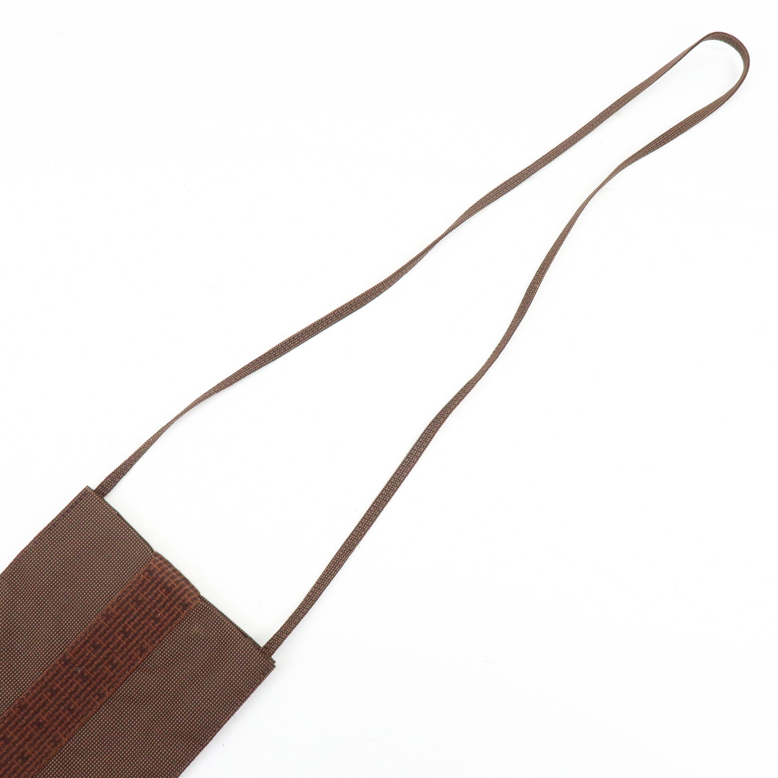 HERMES Herline Canvas Shoulder Bag Crossbody Bag Brown