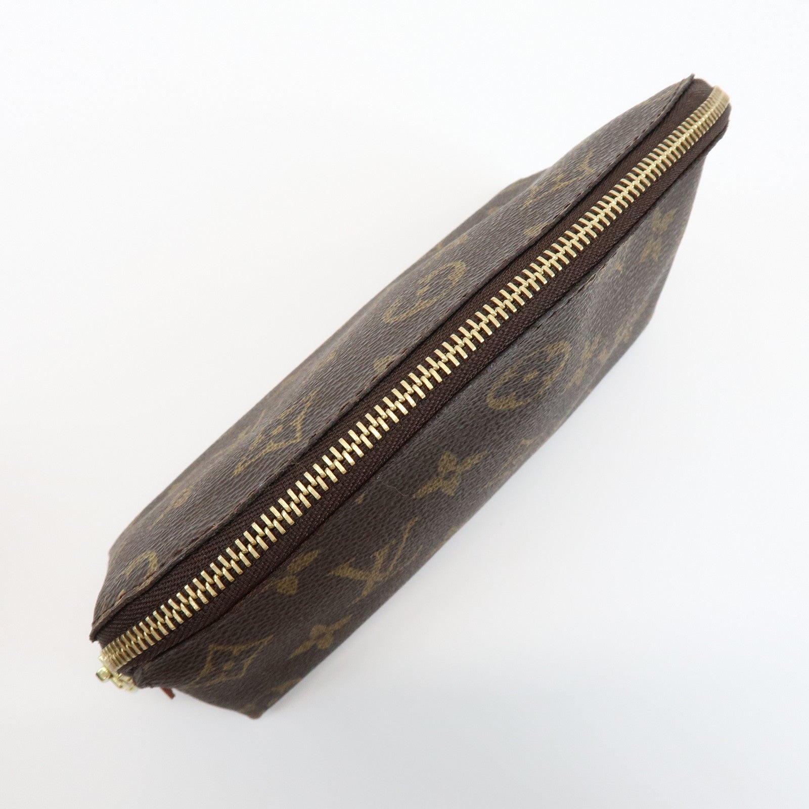 Louis Vuitton Monogram Pochette Cosmetic Pouch Brown M47515