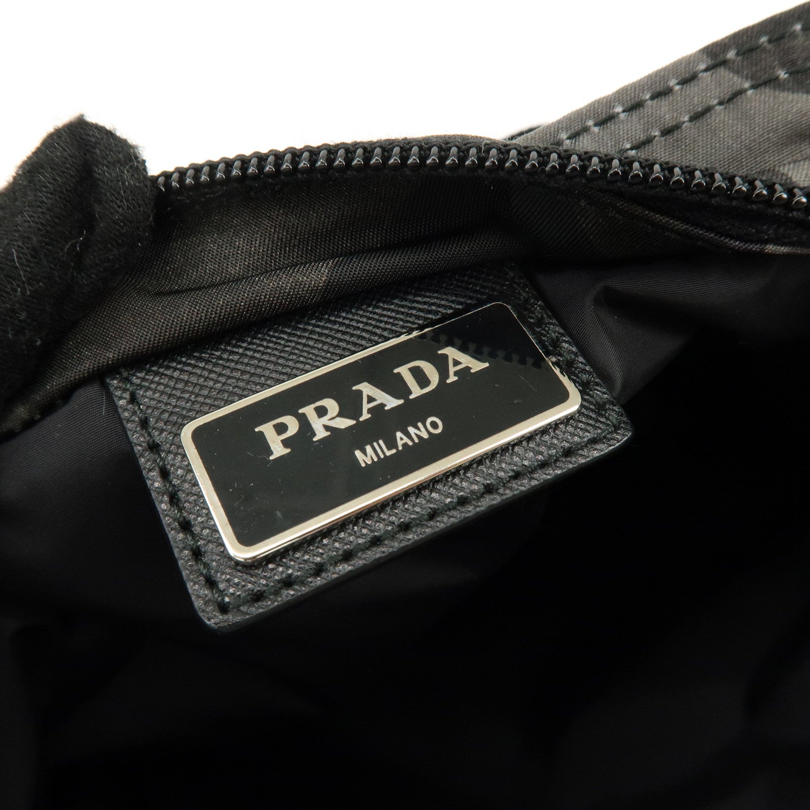 PRADA Triangle Logo Nylon Shoulder Crossbody Bag Camouflage Black