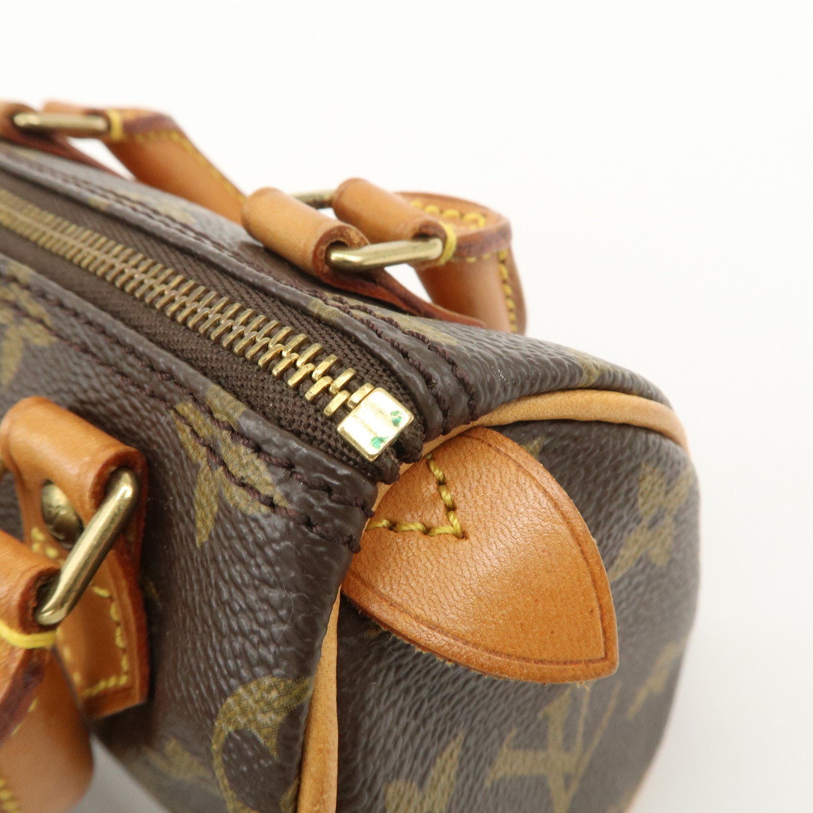 Louis Vuitton Monogram Mini Speedy Hand Bag Boston Bag Brown M41534