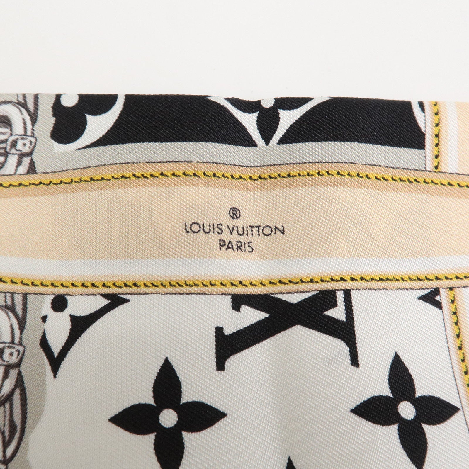 Louis Vuitton Bandeau Monogram Confidential Silk 100% Scarf M78656