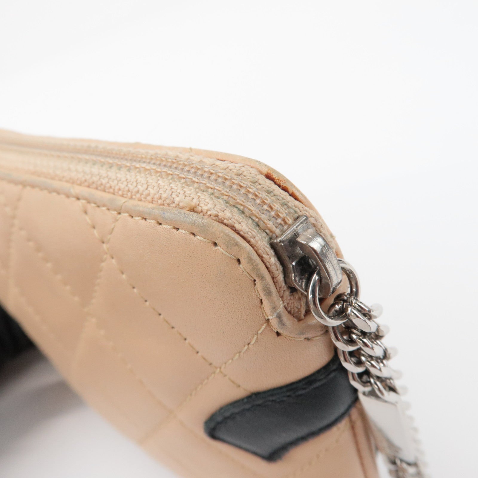 CHANEL Cambon Line Coco Mark Lambskin Cosmetic Pouch