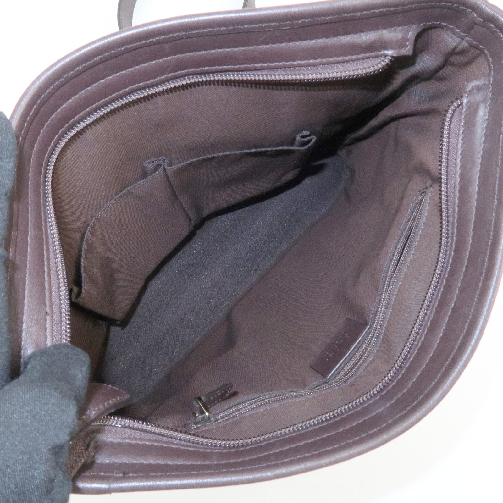 GUCCI GG Supreme Leather Shoulder Crossbody Bag Beige Brown 388924 Used