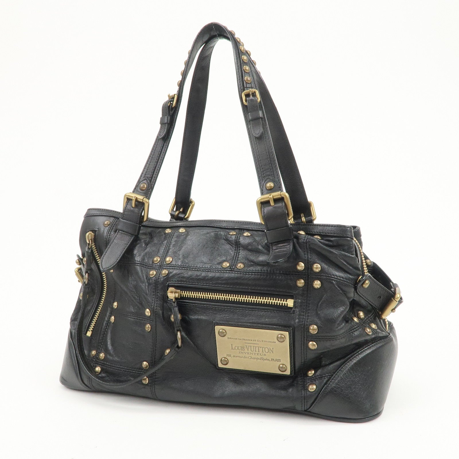 Louis Vuitton Cruise Line Rivet Shoulder Bag Noir Black M95346