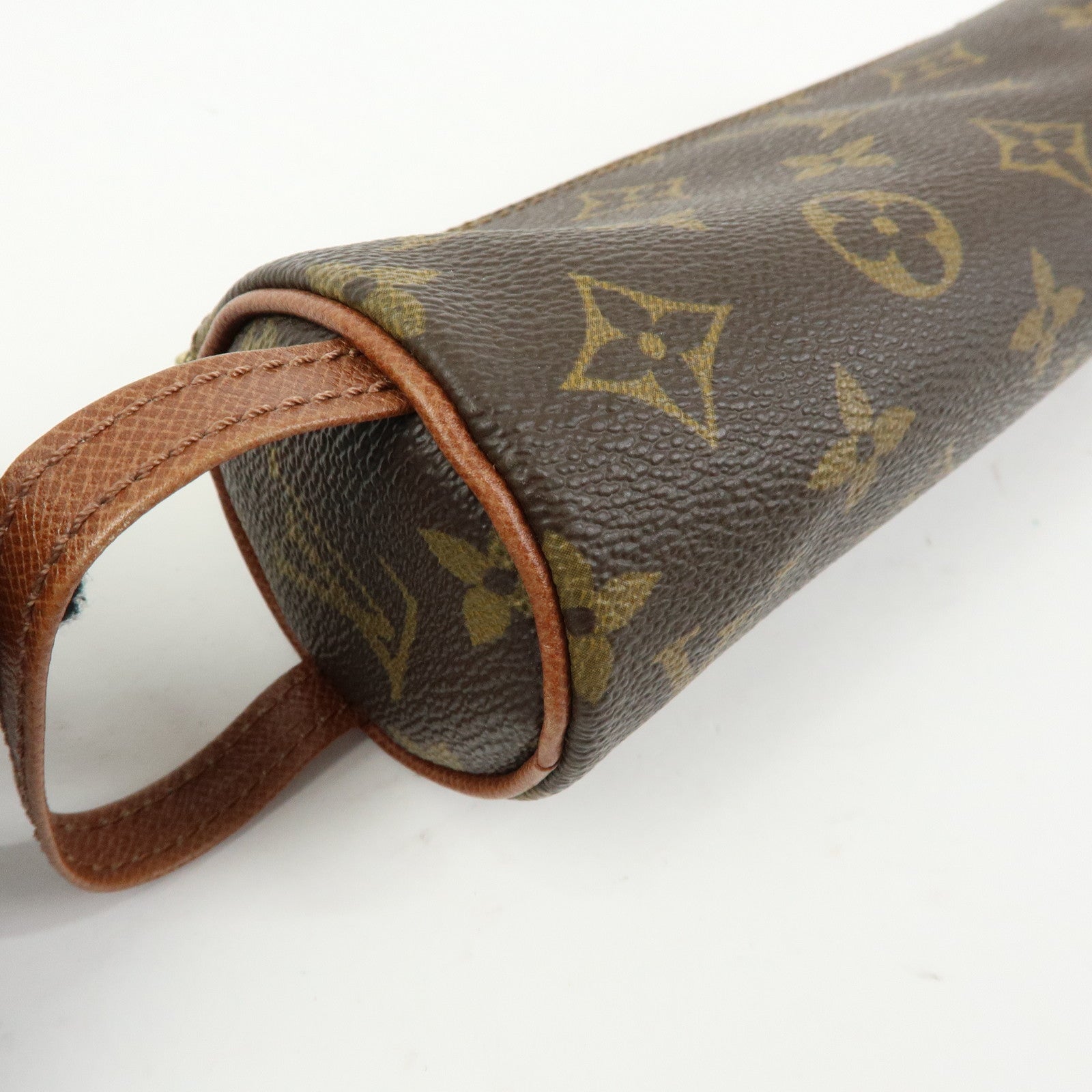 Louis Vuitton Monogram Trousse Ronde Pen Case Brown M47630