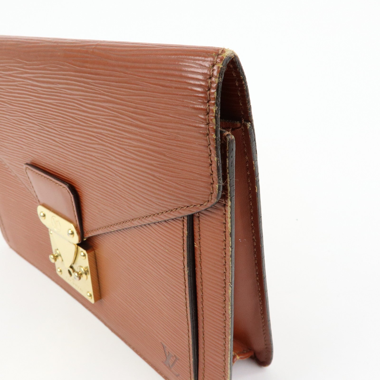Louis Vuitton Epi Sellier Dragonne Clutch Bag Kenya Brown M52613