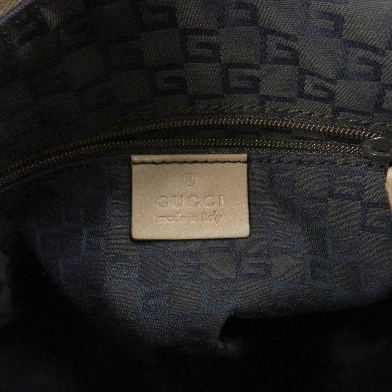 GUCCI Logo Suede Shoulder Bag Hand Bag Beige 101333