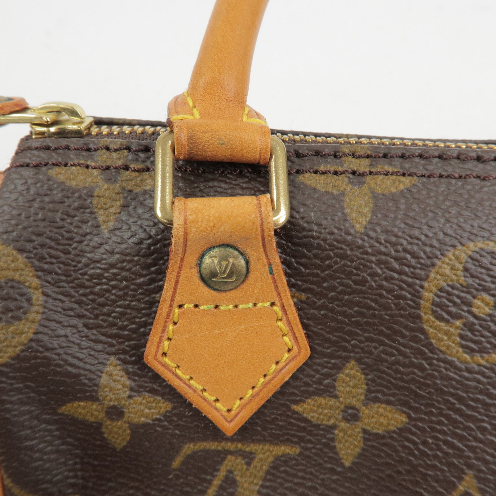 Louis Vuitton Monogram Mini Speedy Hand Bag Brown M41534