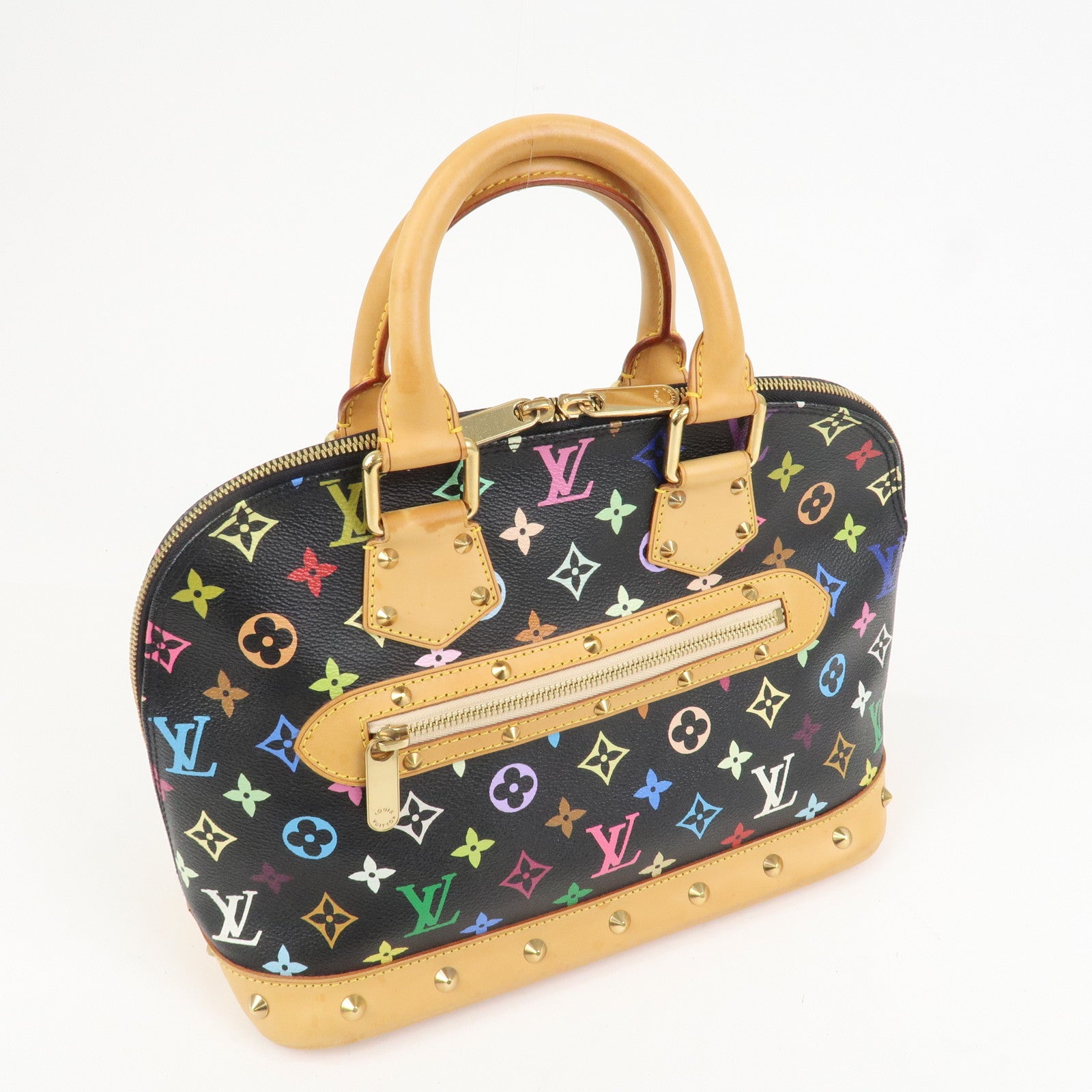 Louis Vuitton Monogram Multicolor Alma Hand Bag Noir M92646