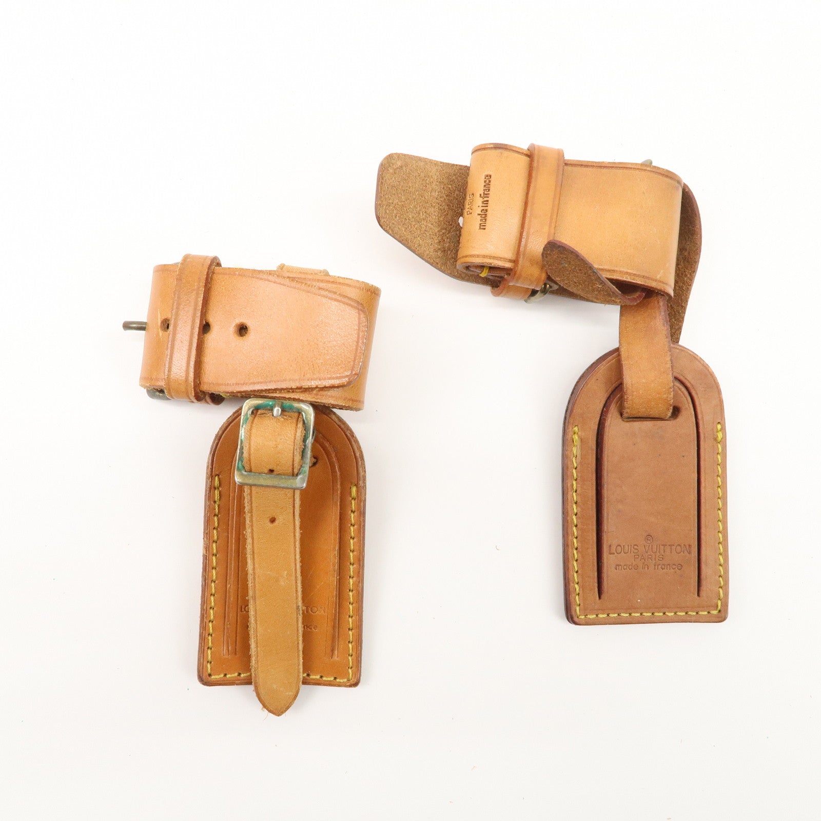 Louis Vuitton Set of 15 Nume Leather Name Tag & Poignet Natural Used