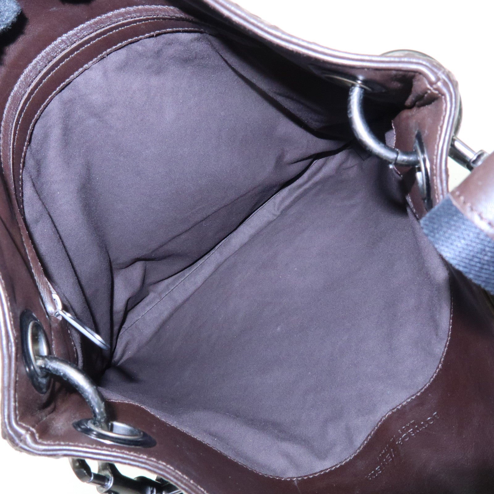 BOTTEGA VENETA Intrecciato Leather Shoulder Bag Brown 161623