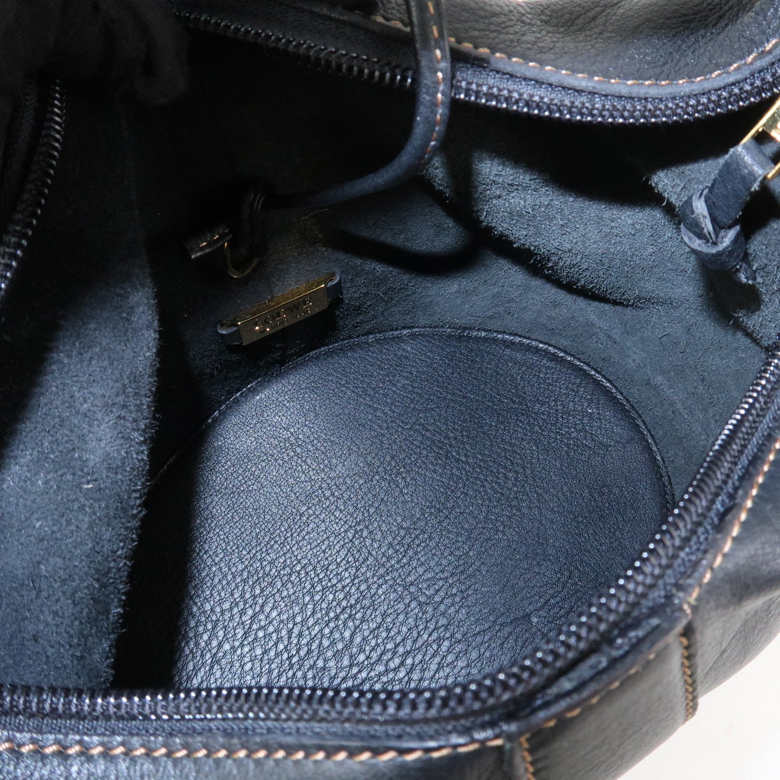 LOEWE Anagram Leather 2WAY Bag Shoulder Bag Hand Bag Black