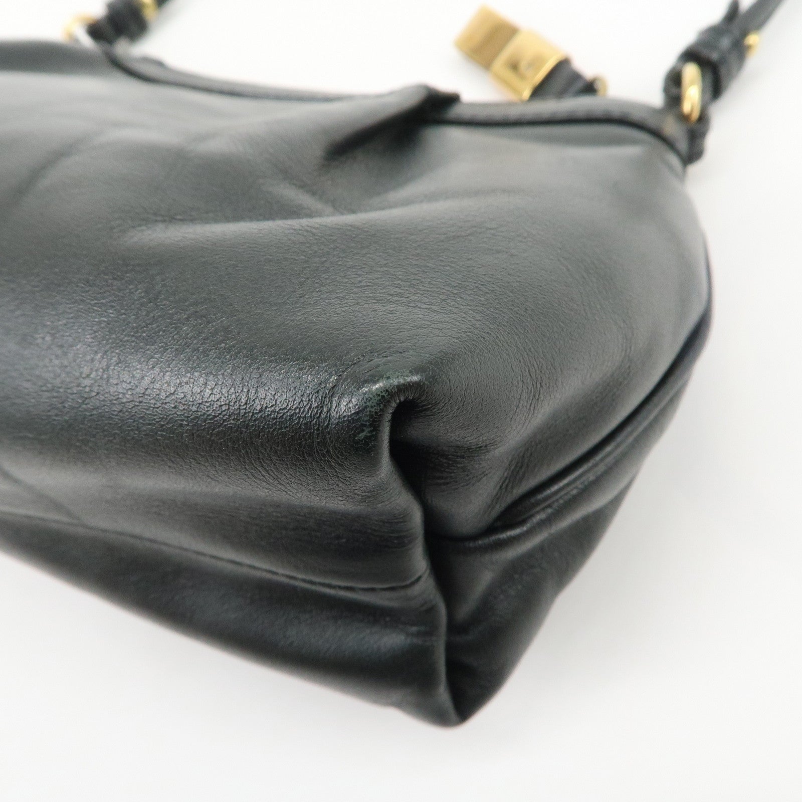 Chloe Victoria Leather 2Way Bag Hand Bag Shoulder Bag Black