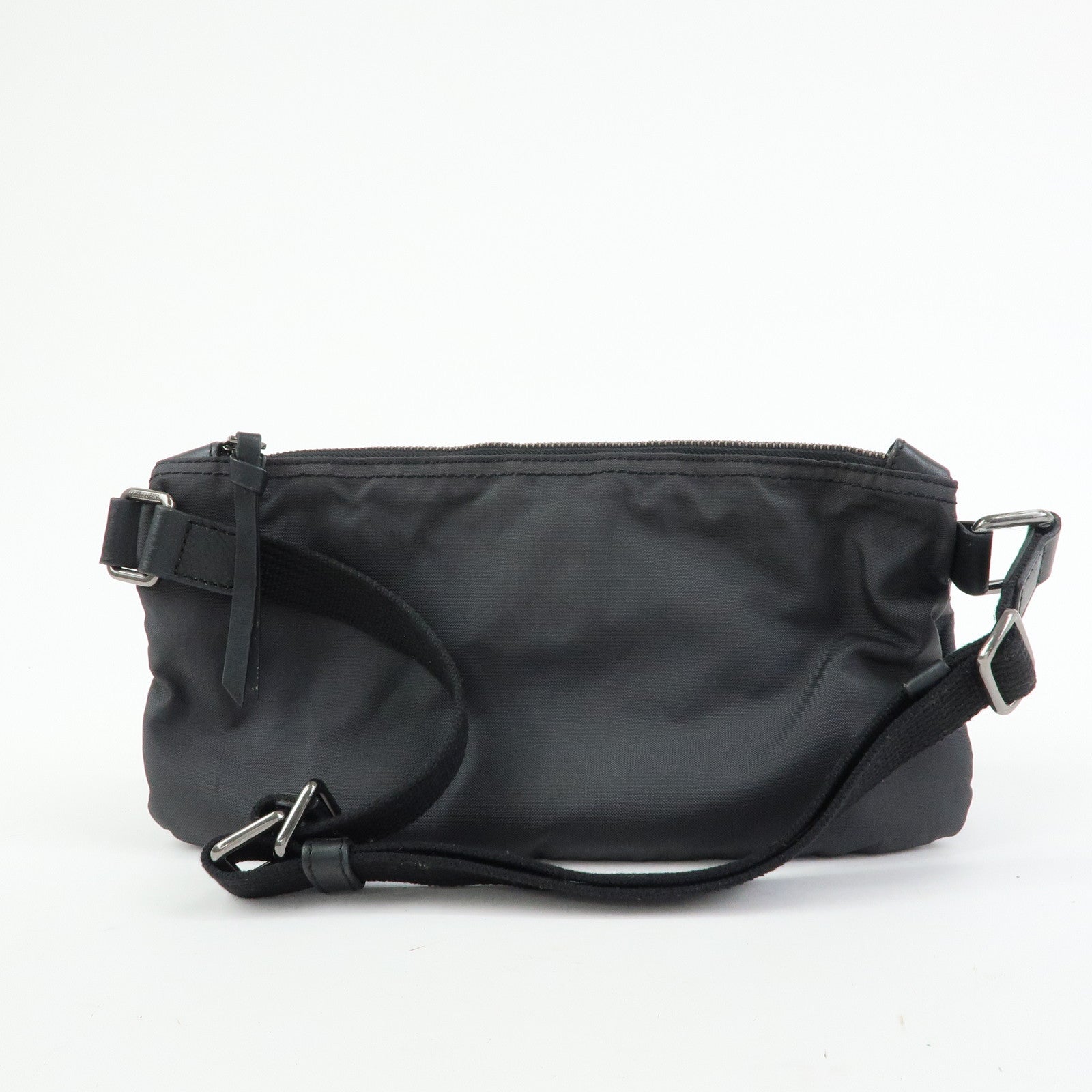 Dolce & Gabbana Nylon Leather Waist Bag Body Bag Black
