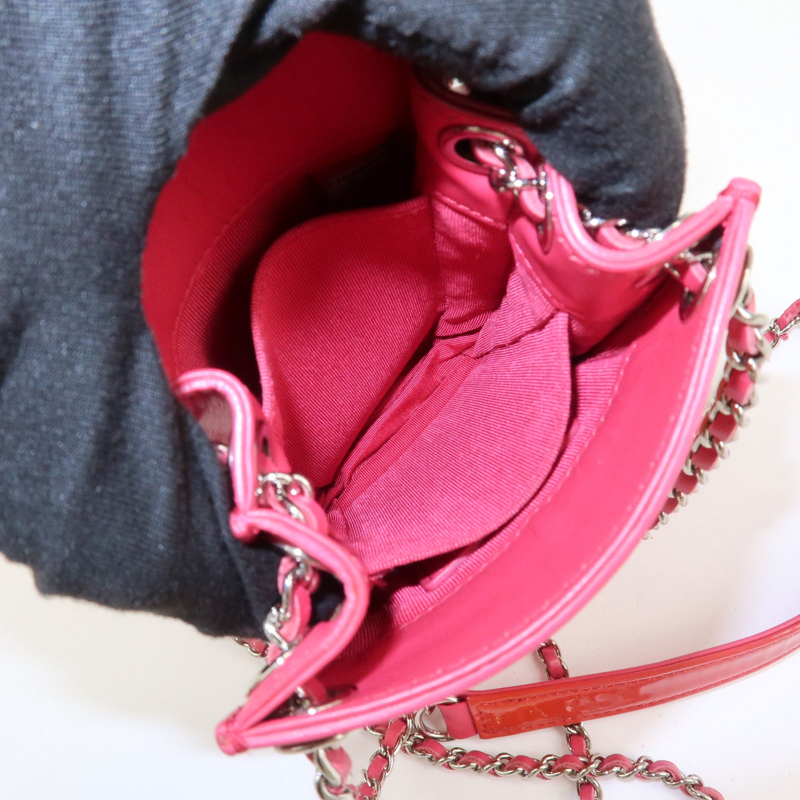 CHANEL COCO Mark Chain Shoulder Crossbody Bag Red Pink A92304