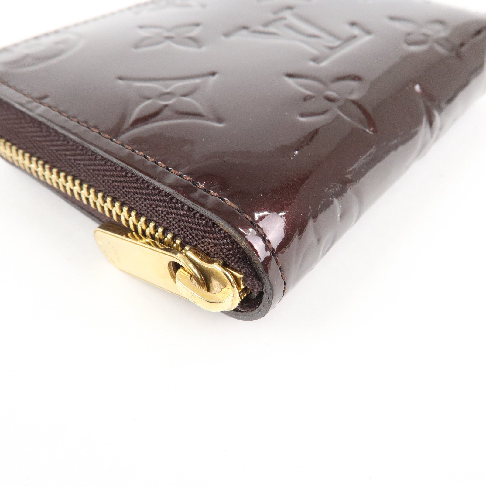Louis Vuitton Monogram Vernis Zippy Coin Purse Amarante M93607 Used