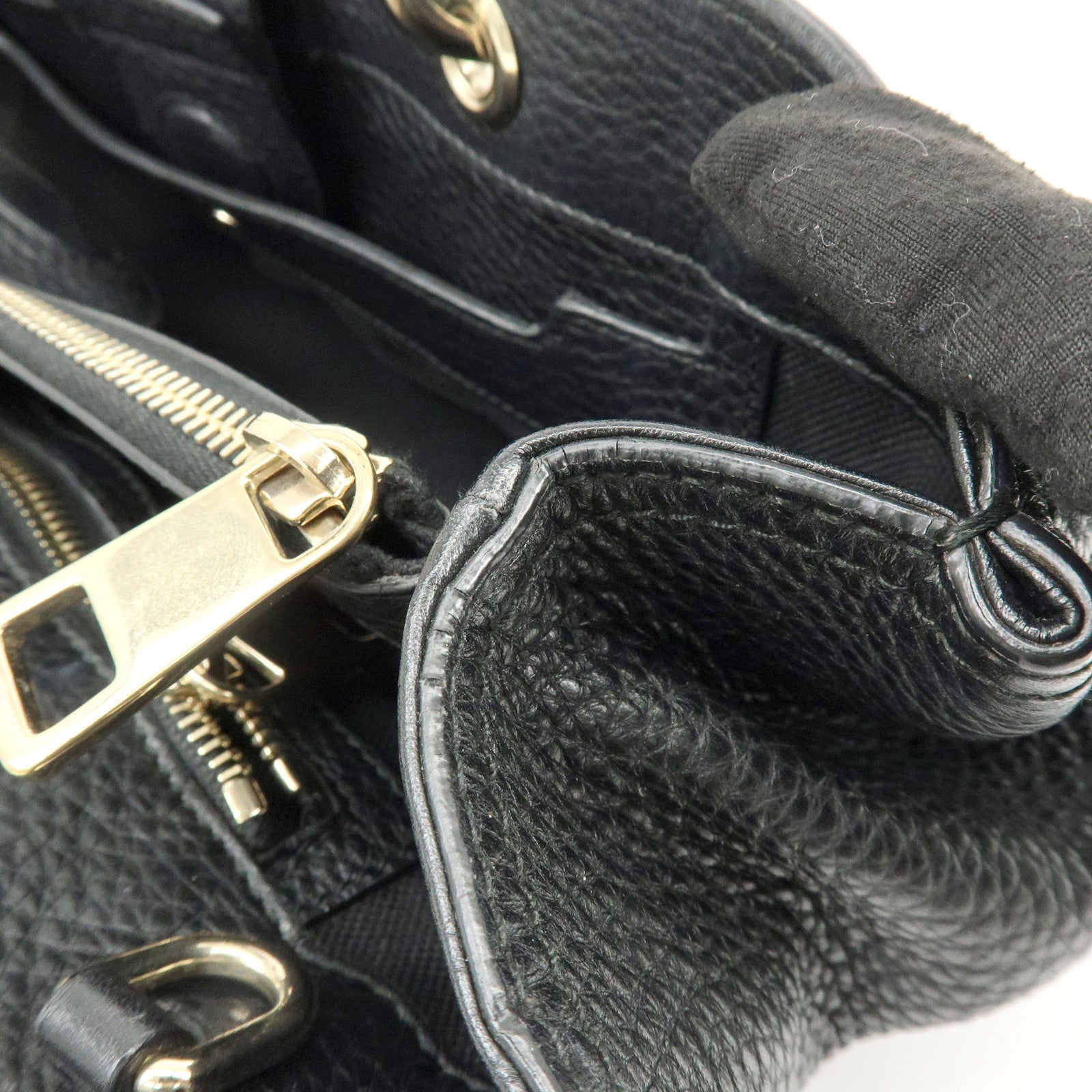 GUCCI Bamboo Leather Shopper Medium 2Way Bag Shoulder Bag 323660