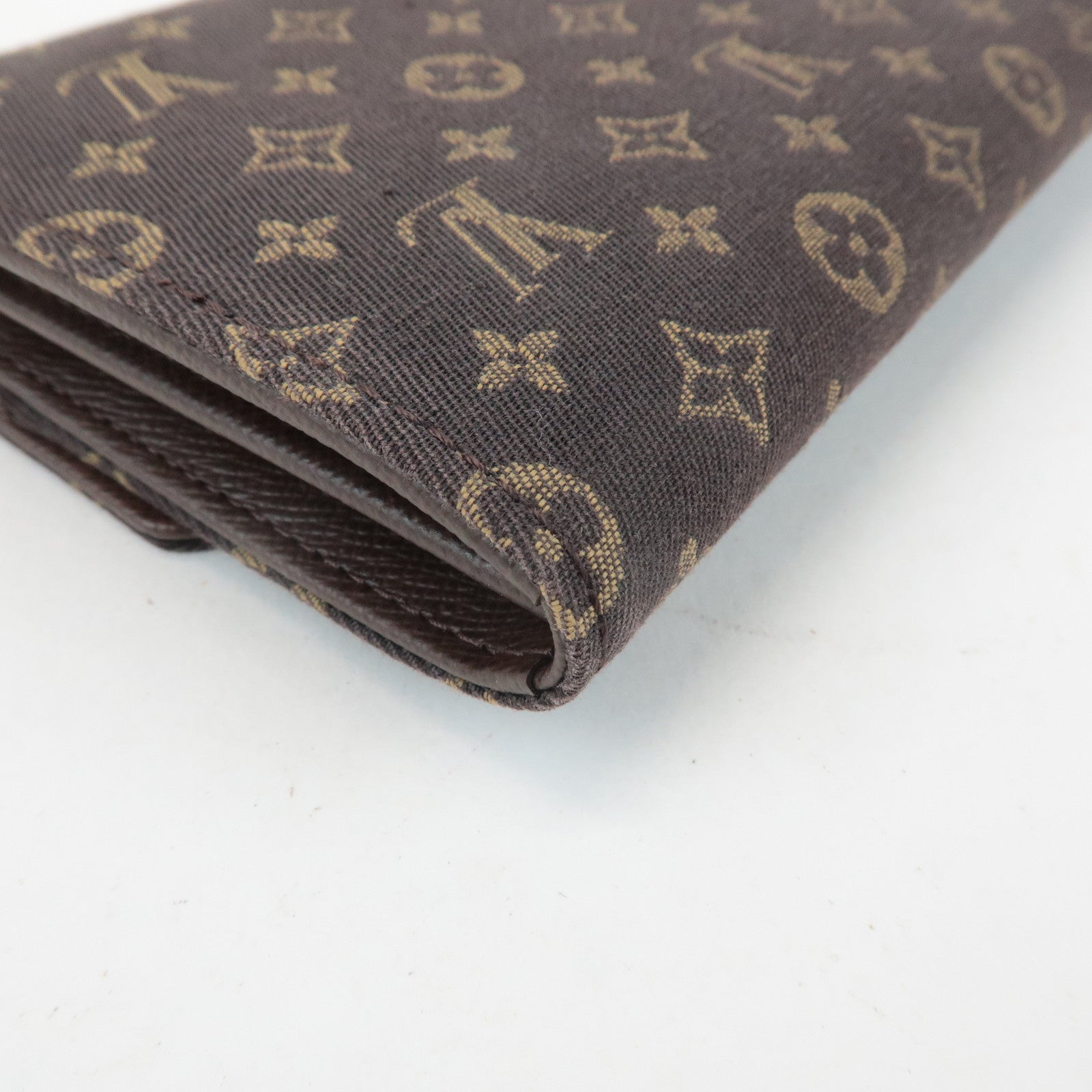 Louis Vuitton Monogram Mini Lin Portefeuille Sarah Long Wallet M95234 Used