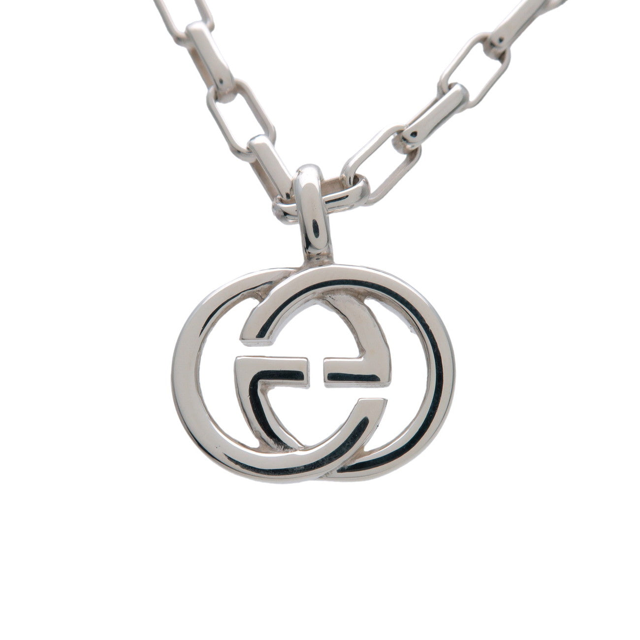 GUCCI Interlocking G Chain Necklace SV925 Silver