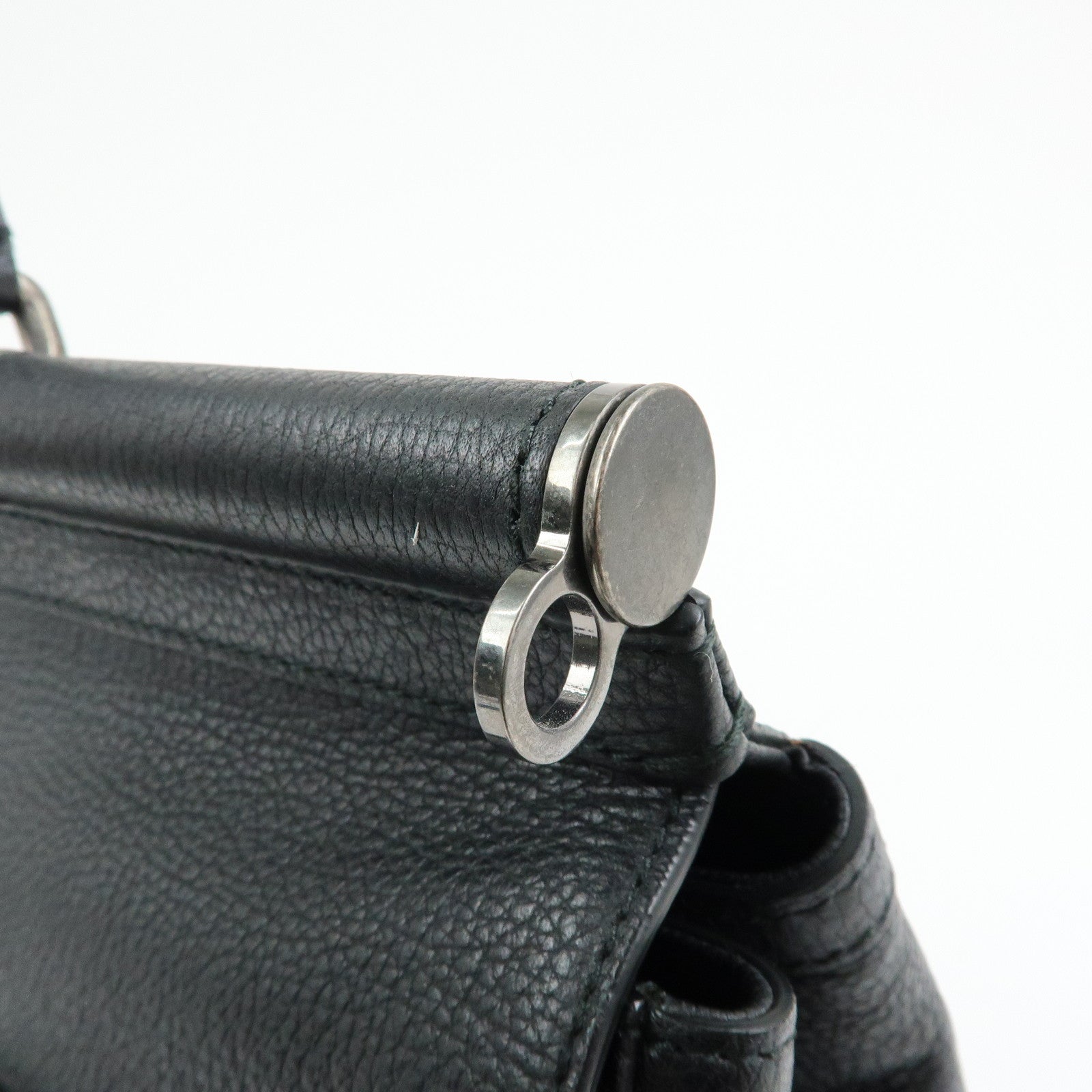 Dolce & Gabbana Leather 2Way Bag Hand Bag Shoulder Bag Black