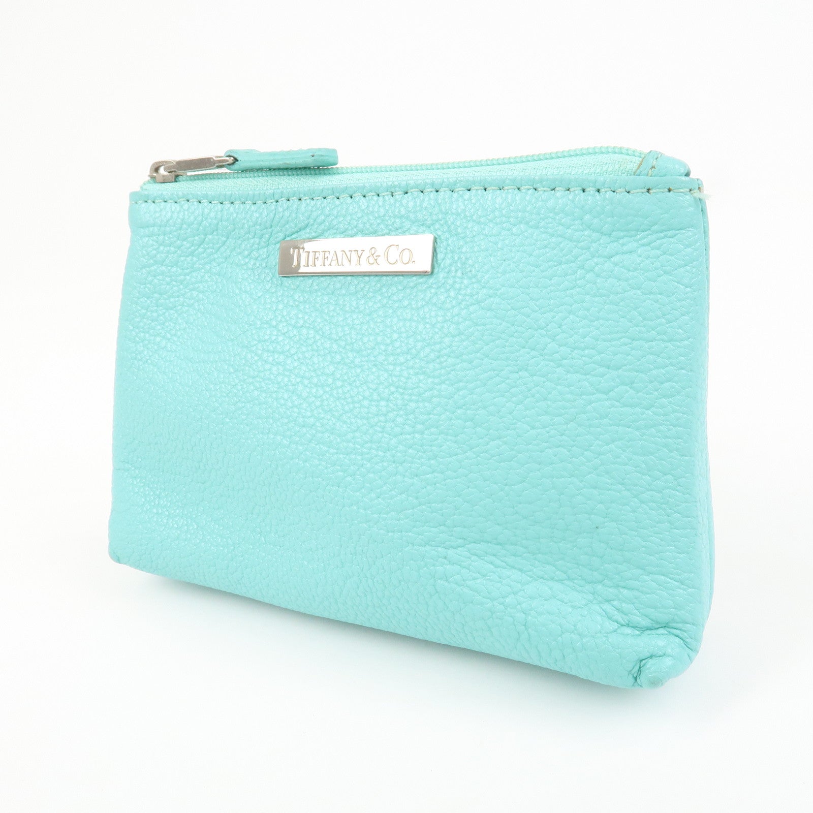 Tiffany & Co. Leather Small Pouch Accessories Pouch Tiffany Blue