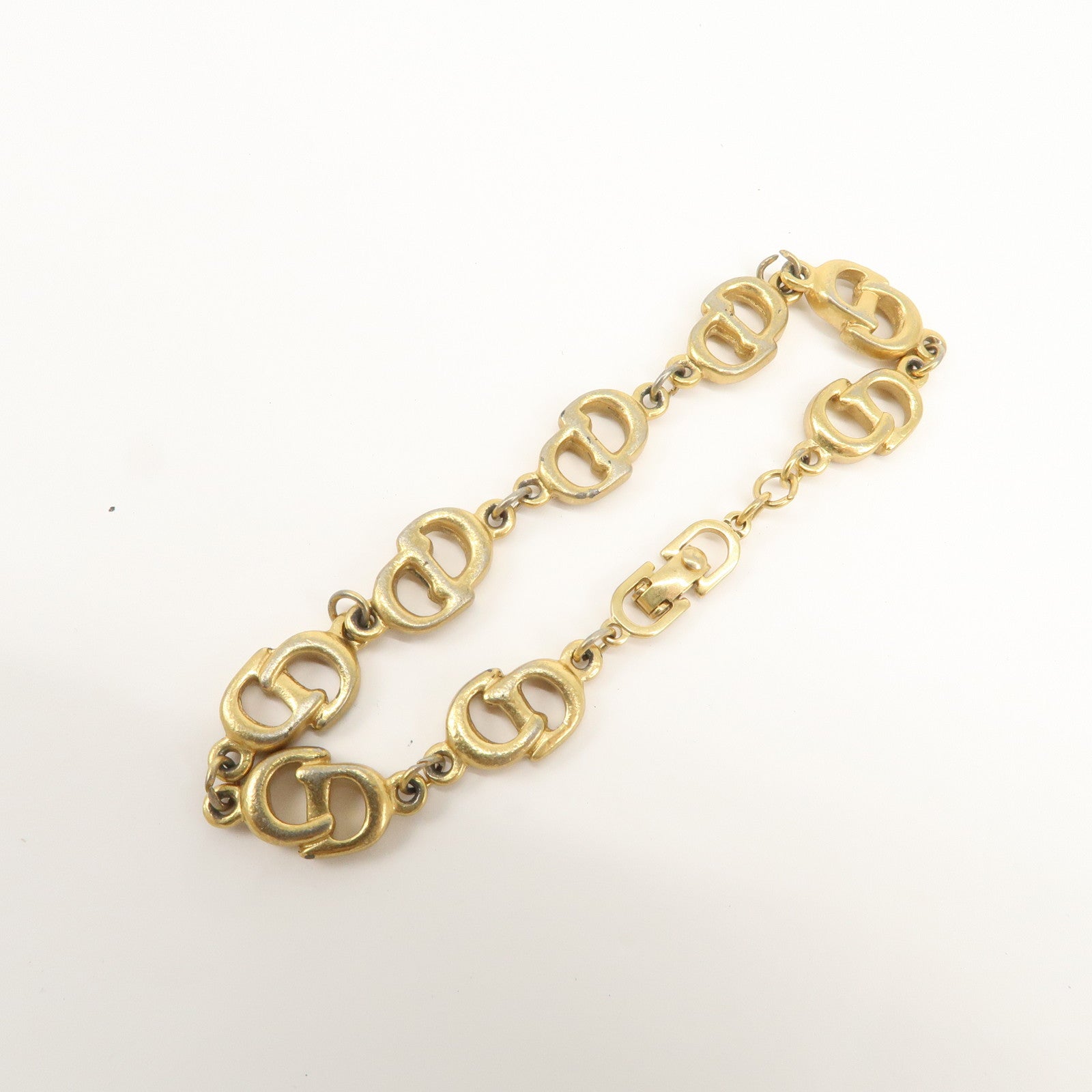 Christian Dior CD Logo Metal Bracelet Gold