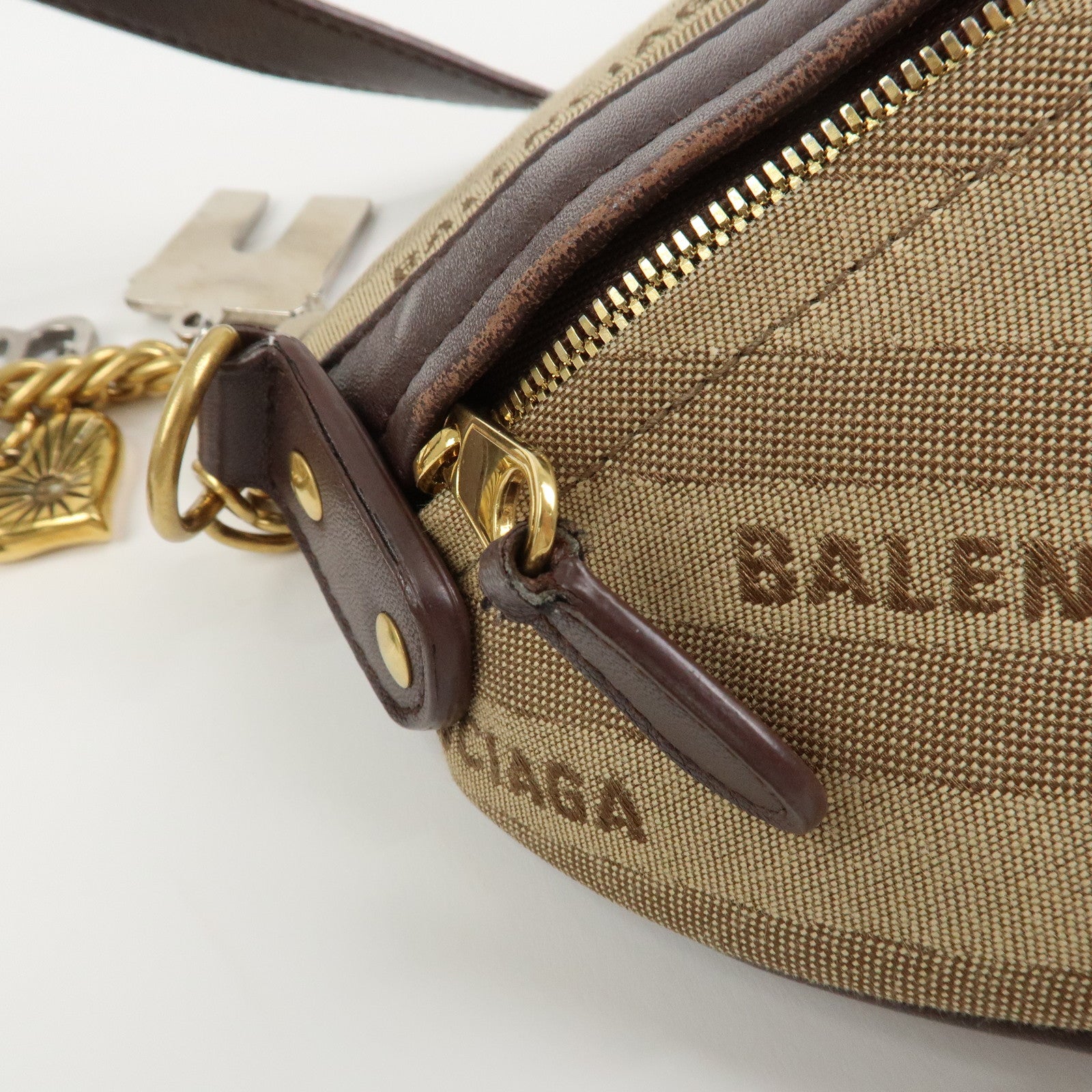 BALENCIAGA Leather Souvenir XS Body Bag Crossbody Bag Brown 518163