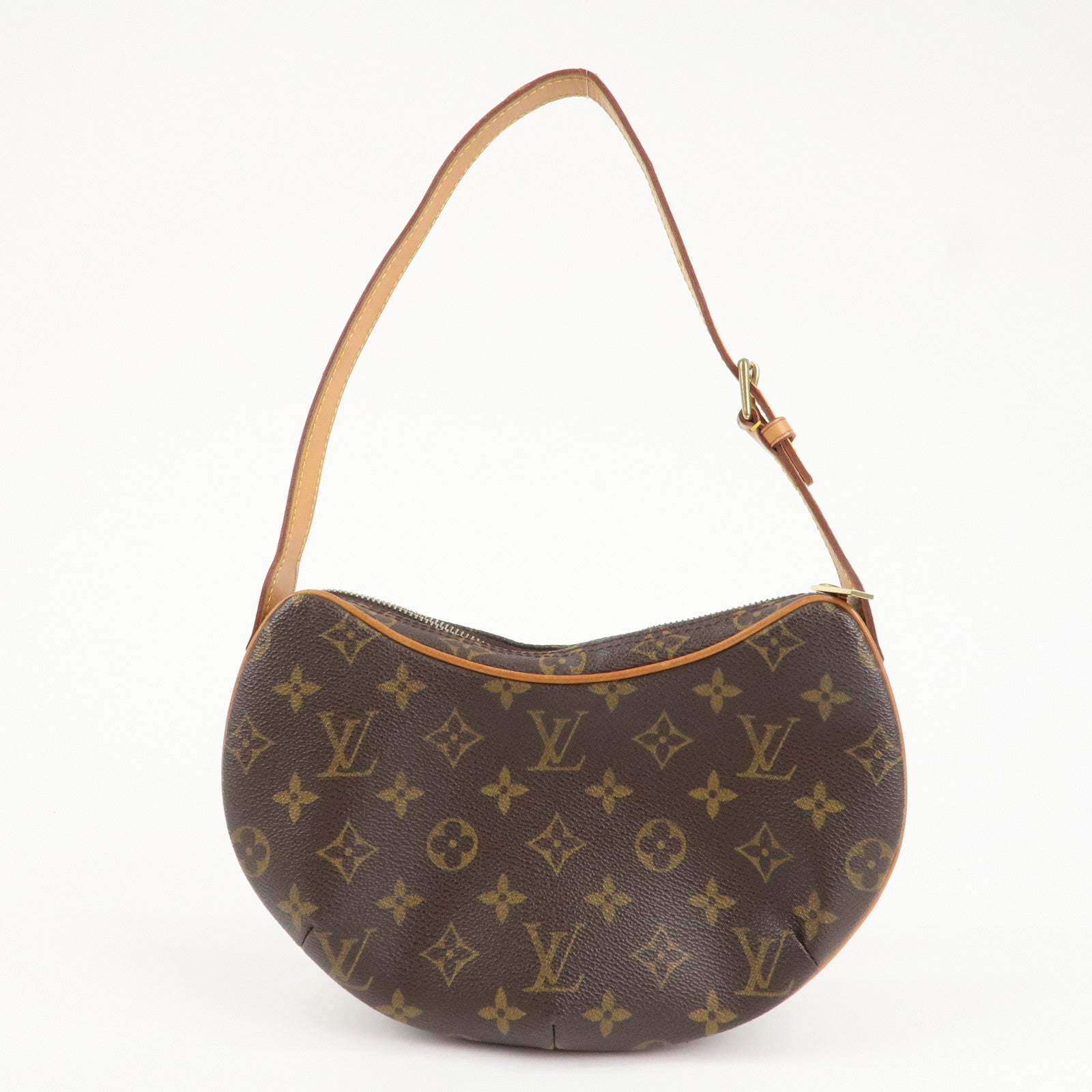 Louis Vuitton Monogram Pochette Croissant Shoulder Bag Brown M51510 Used