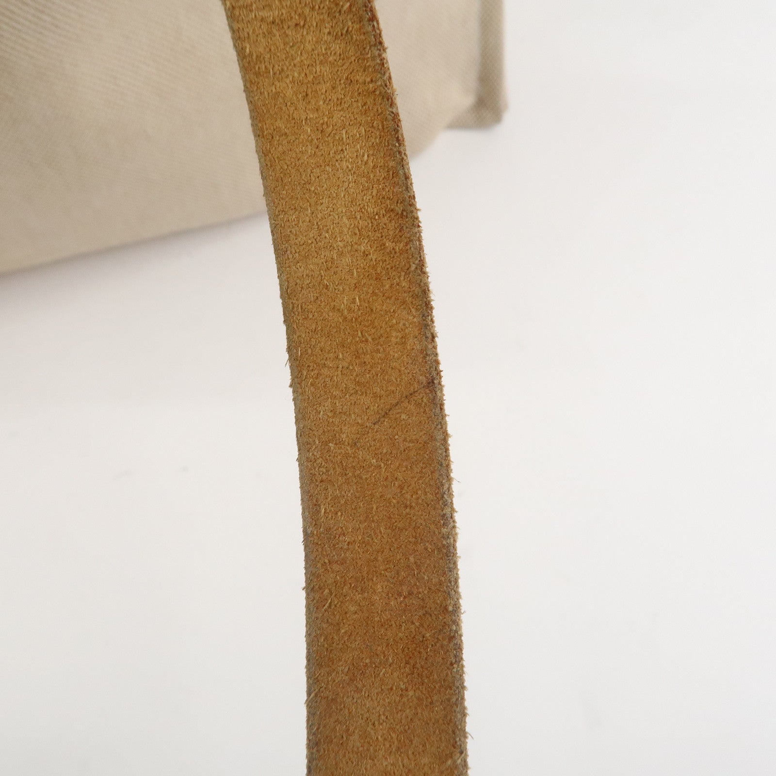 HERMES Etriviere Elan Toile H Leather Tote Bag Natural Brown