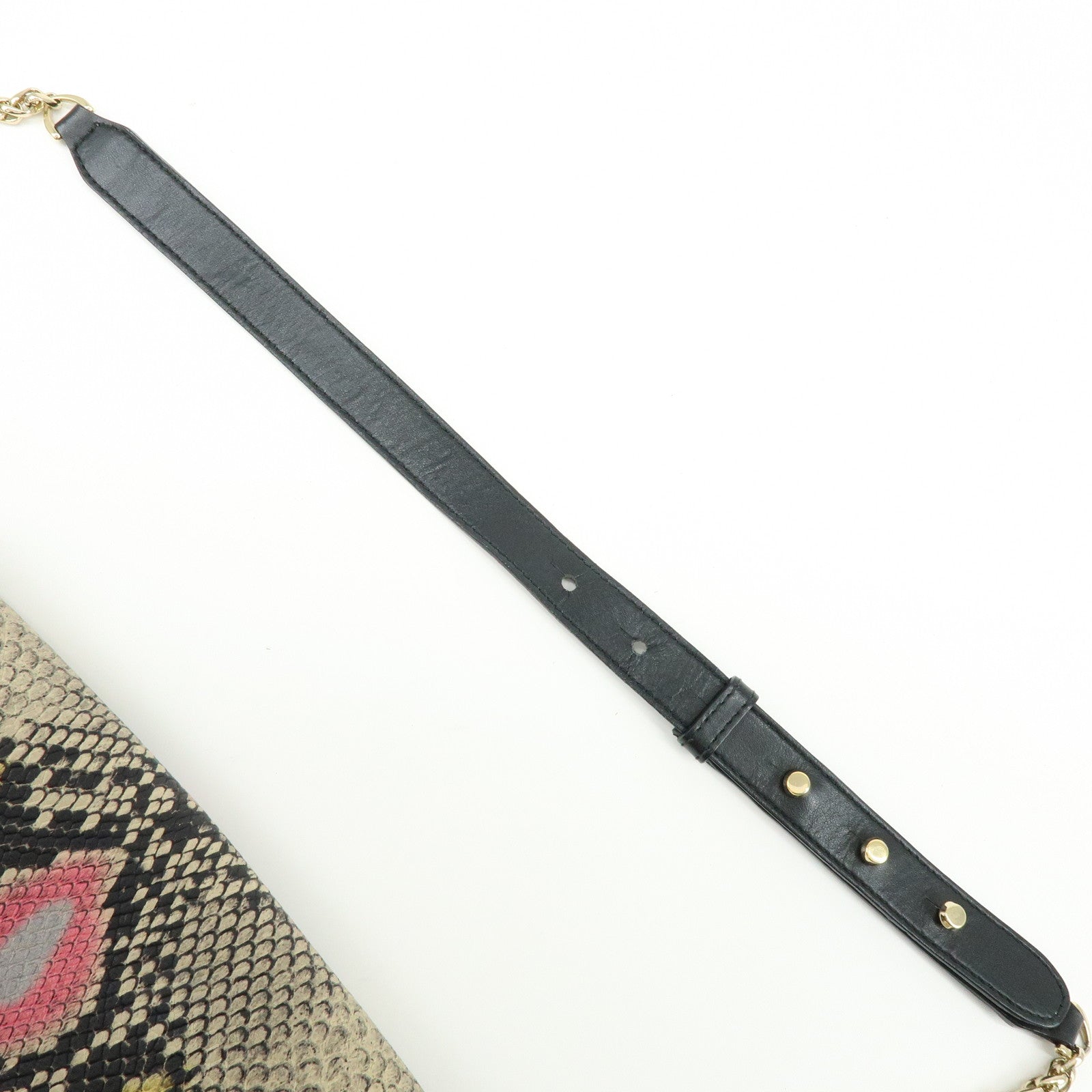 FURLA Metropolis Embossed Leather Chain Shoulder Bag Beige Pink