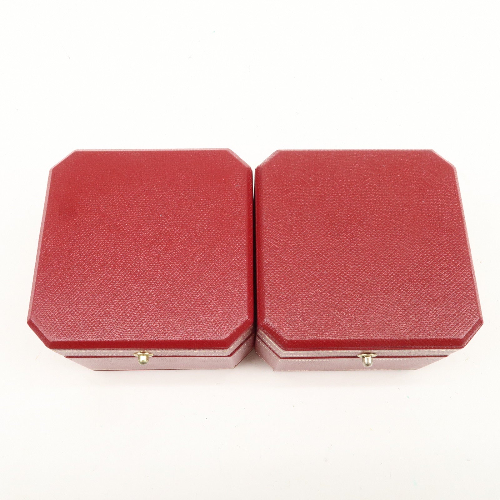 Cartier Set of 5 Jewelry Boxes Ring Boxes Red Gold