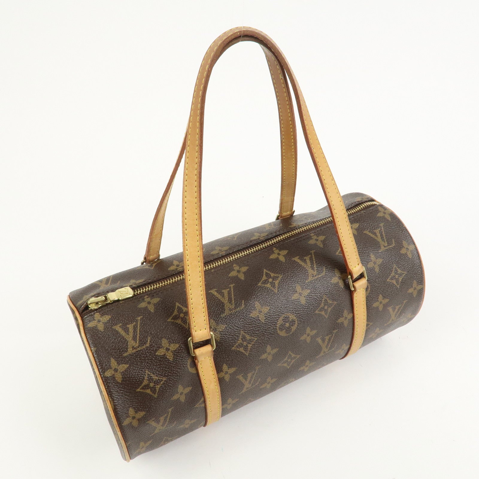 Louis Vuitton Monogram Papillon 30 Hand Bag Brown M51385