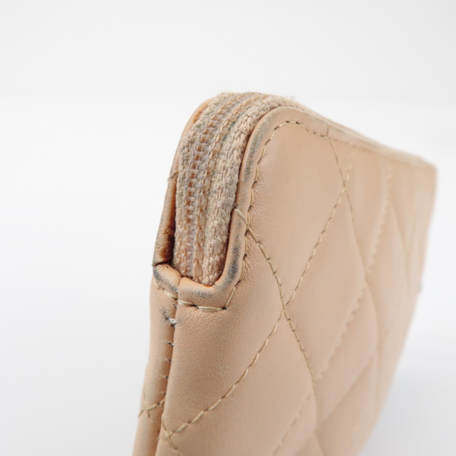 CHANEL Cambon Line Coco Mark Lambskin Cosmetic Pouch