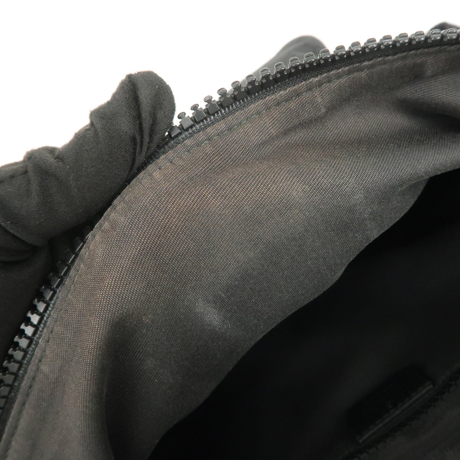 GUCCI Sherry GG Nylon Leather Shoulder Bag Black 509639