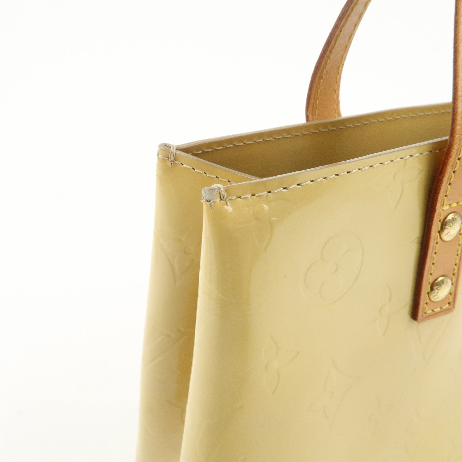 Louis Vuitton Monogram Vernis Lead PM Hand Bag Beige M91144
