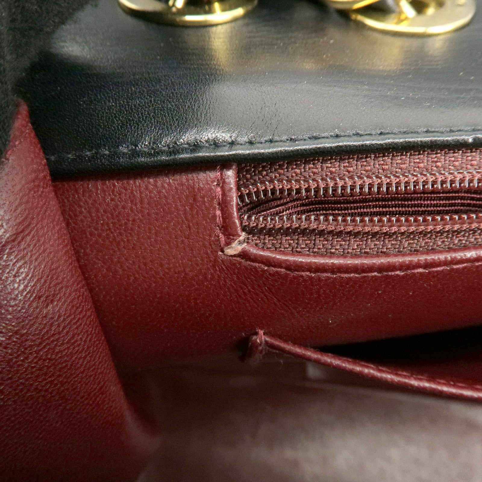 CHANEL Matelasse Lamb Skin Jumbo 34 Shoulder Bag Black A01436