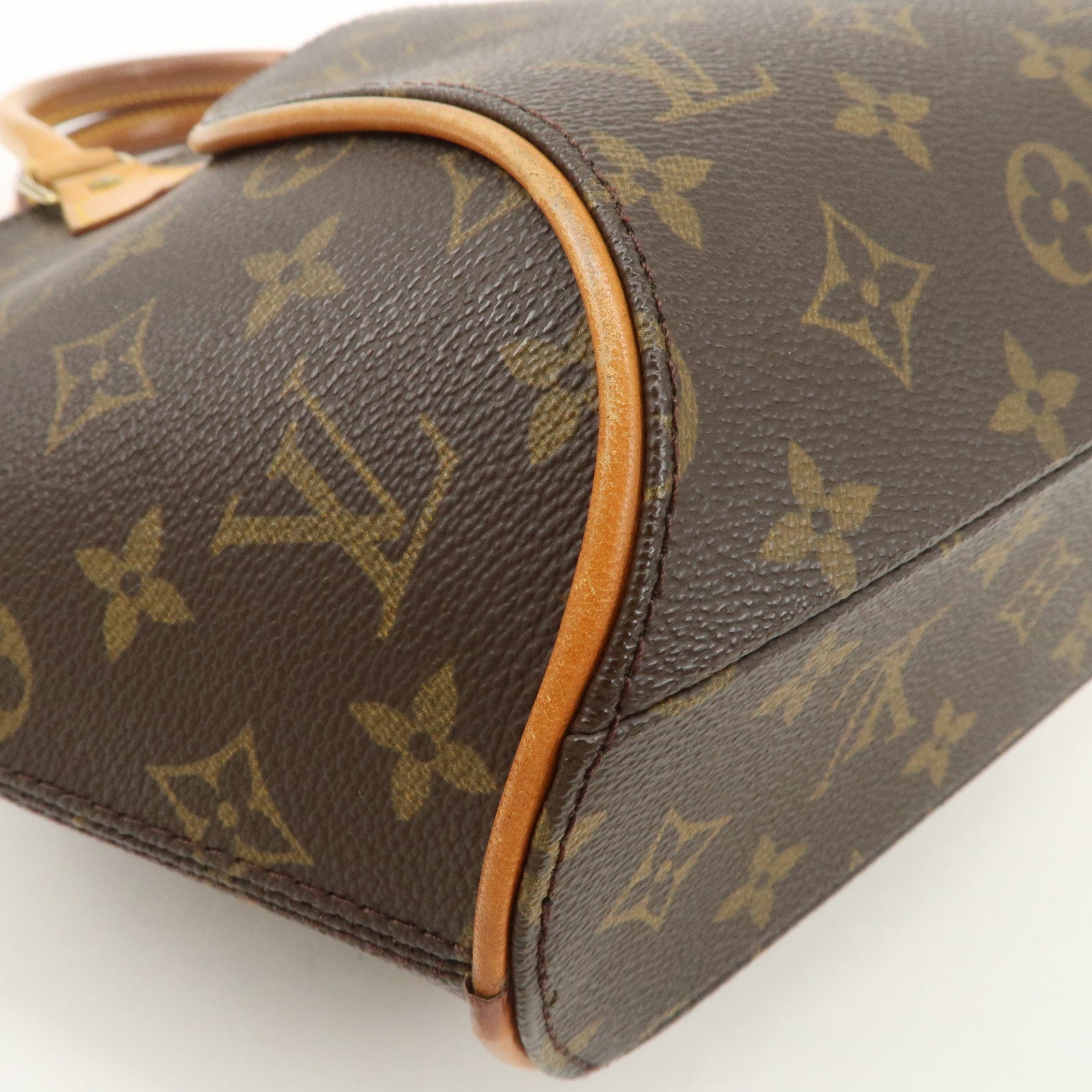 Louis Vuitton Monogram Ellipse PM Hand Bag Brown Gold Hardware M51127 Used